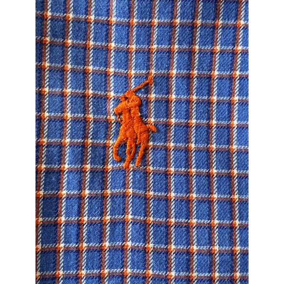 VTG Ralph Lauren Shirt Mens L Classic Fit Button down Long Sleeve Blue Plaid - Picture 6 of 11